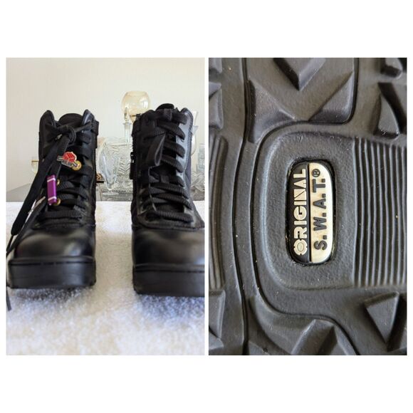 Original SWAT 9” Classic Side Zip Tactical Lace-up/zip Boots  Sz 6 - Picture 6 of 11